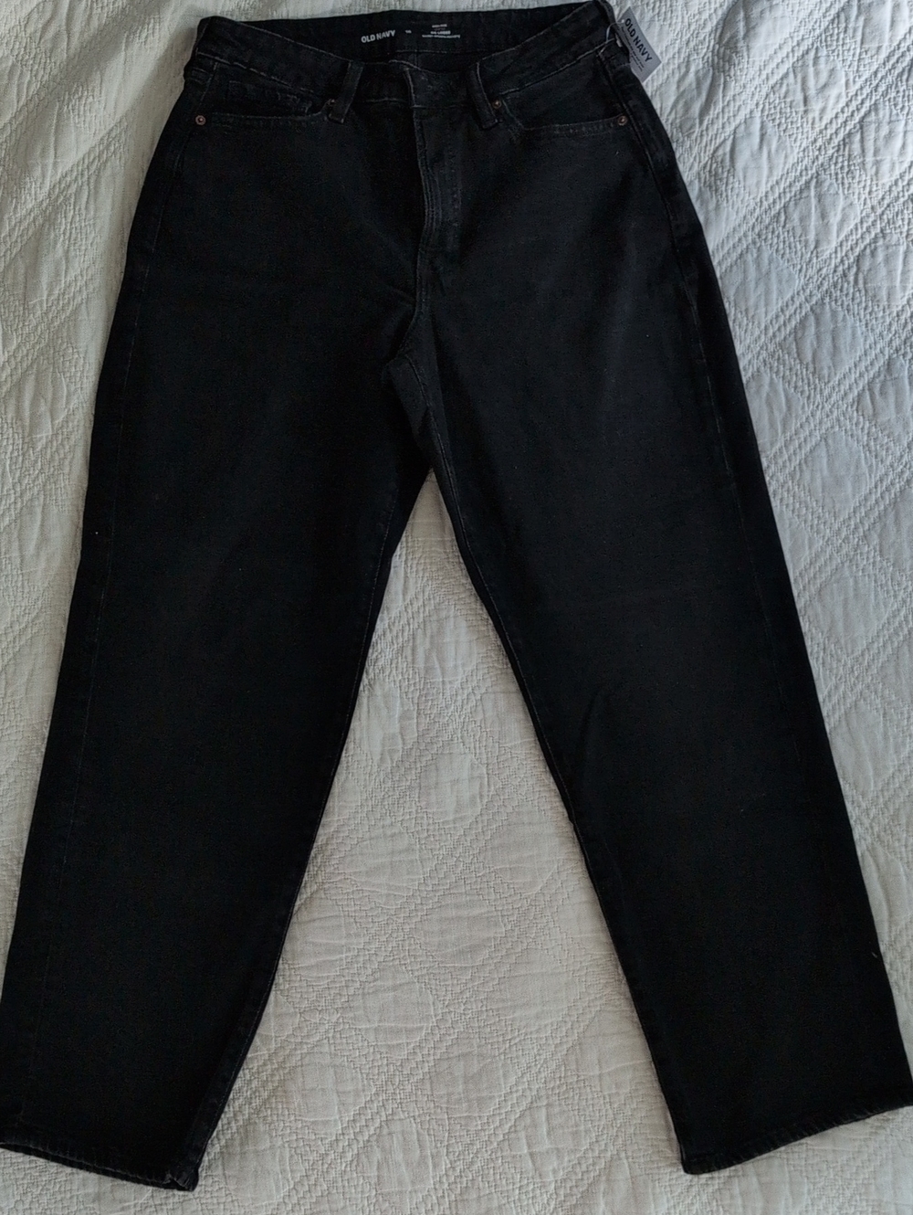 Old Navy Women's Black High Rise Curvy OG Loose Mom Jeans